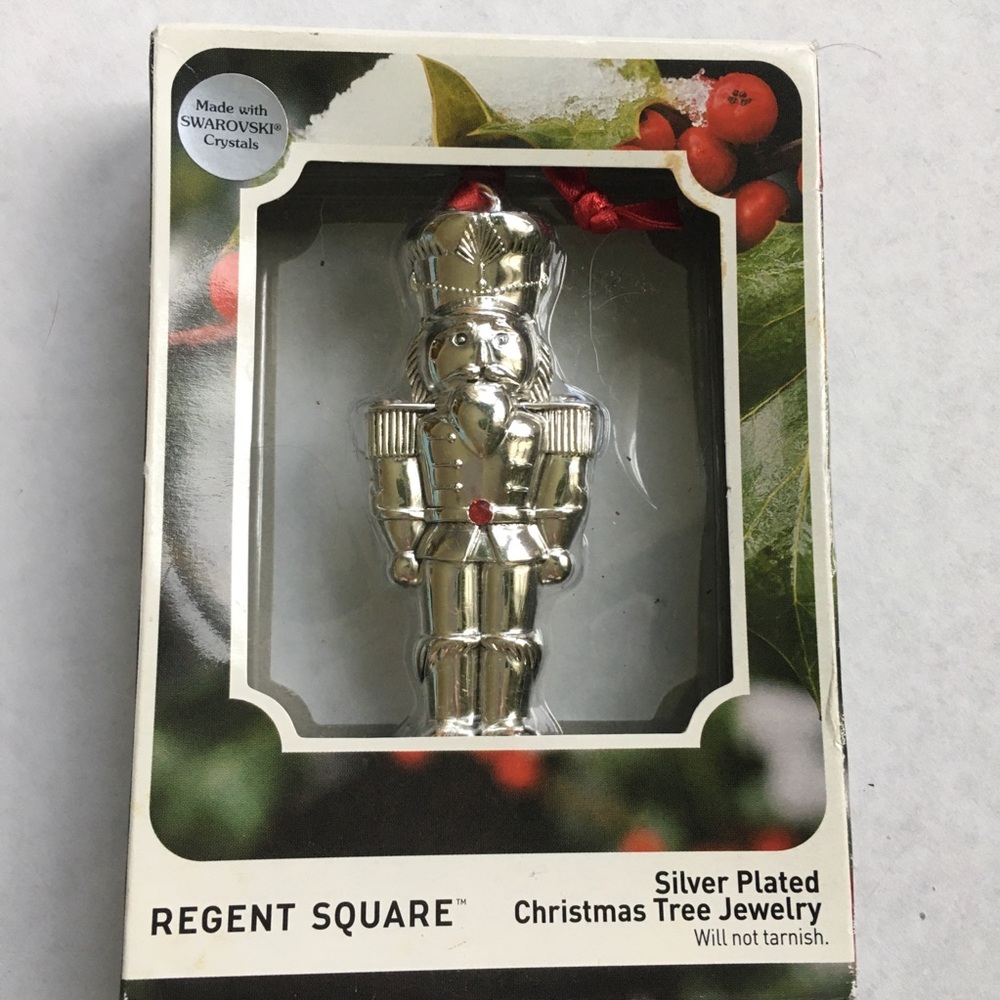 Regent Square Silver Plated Nutcracker Ornament